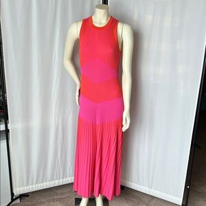 ME+EM Vibrant Pink and Orange Maxi Dress